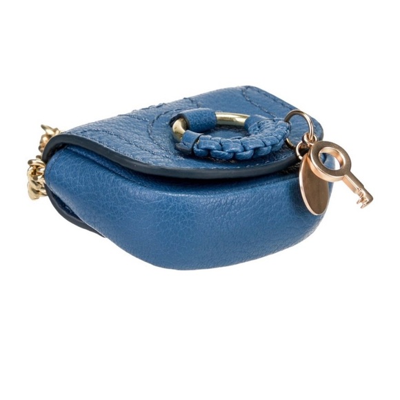 See By Chloe Blue and Gold Key & Card Holder - Picture 5 of 7